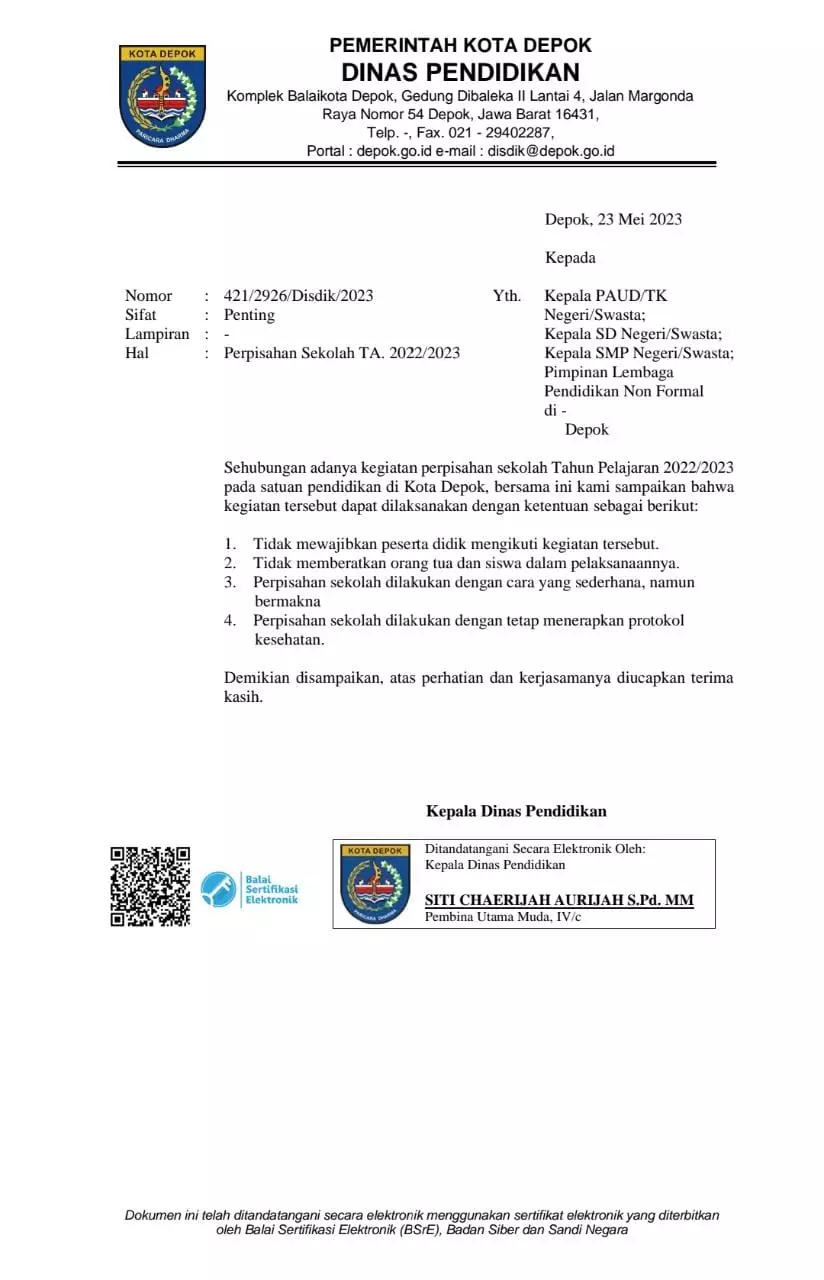 disdik depok revolusi news media rnews