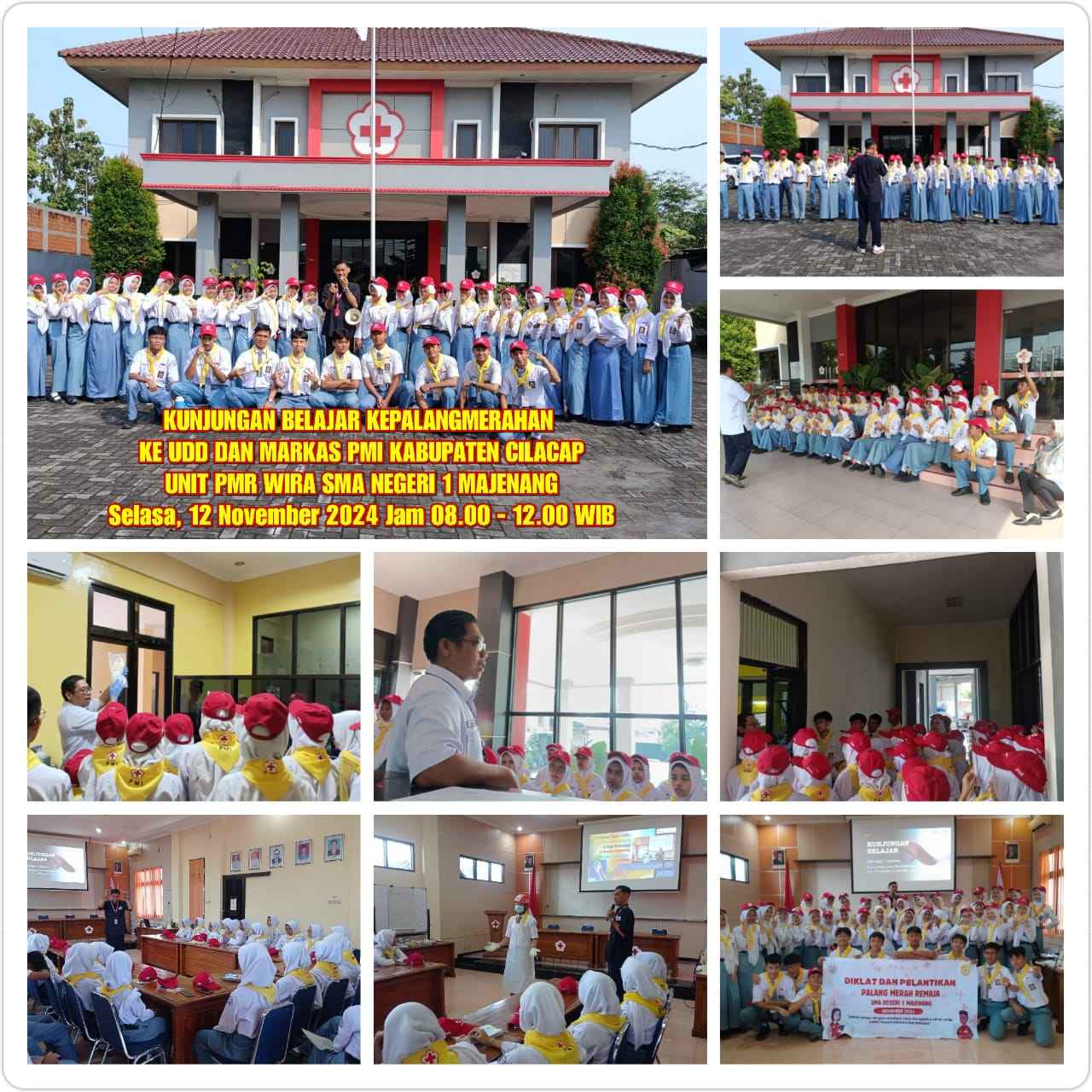 Kunjungan PMR Wira SMA Negeri 1 Majenang di Markas PMI dan Unit Donor Darah (UDD) Kabupaten Cilacap Kunjungan PMR Wira SMA Negeri 1 Majenang di Markas PMI dan Unit Donor Darah (UDD) Kabupaten Cilacap