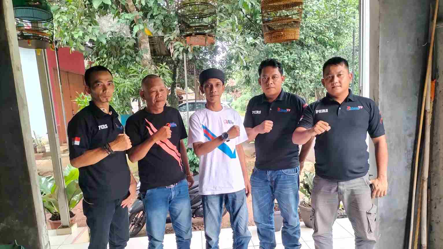 Foto bersama wartawan Serang di Tunjung Teja, Kabupaten Serang, Banten