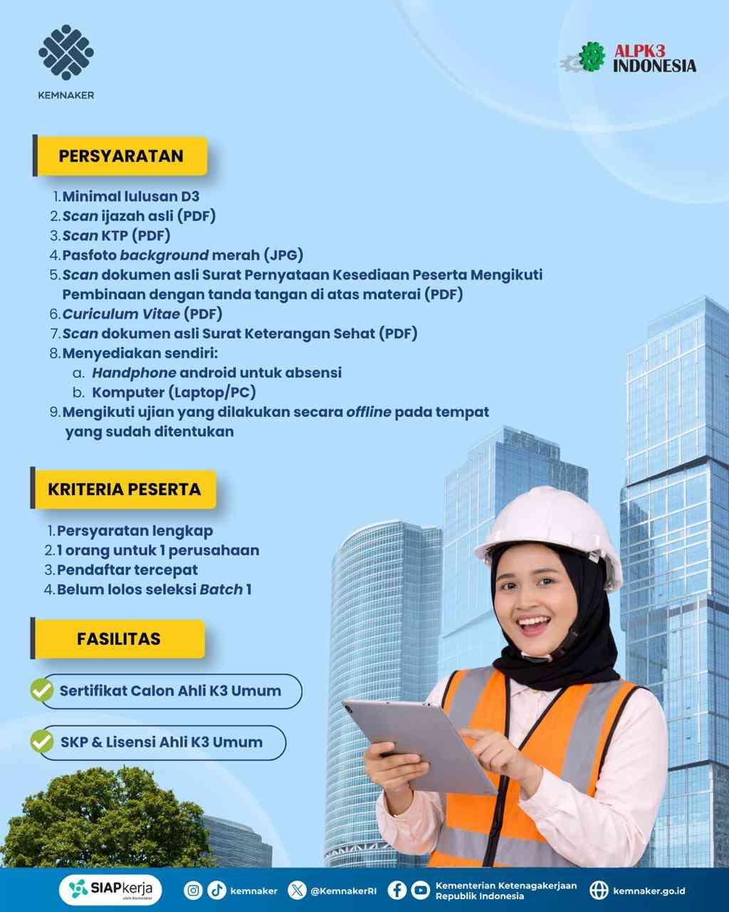 siap siap! kemnaker buka lagi pembinaan k3 gratis untuk 2.100 peserta 4 11zon